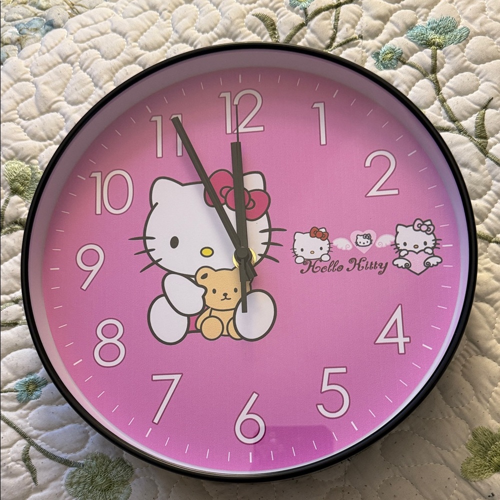 Hello Kitty Pink Wall Clock